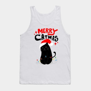 Merry Black Catmas Tank Top